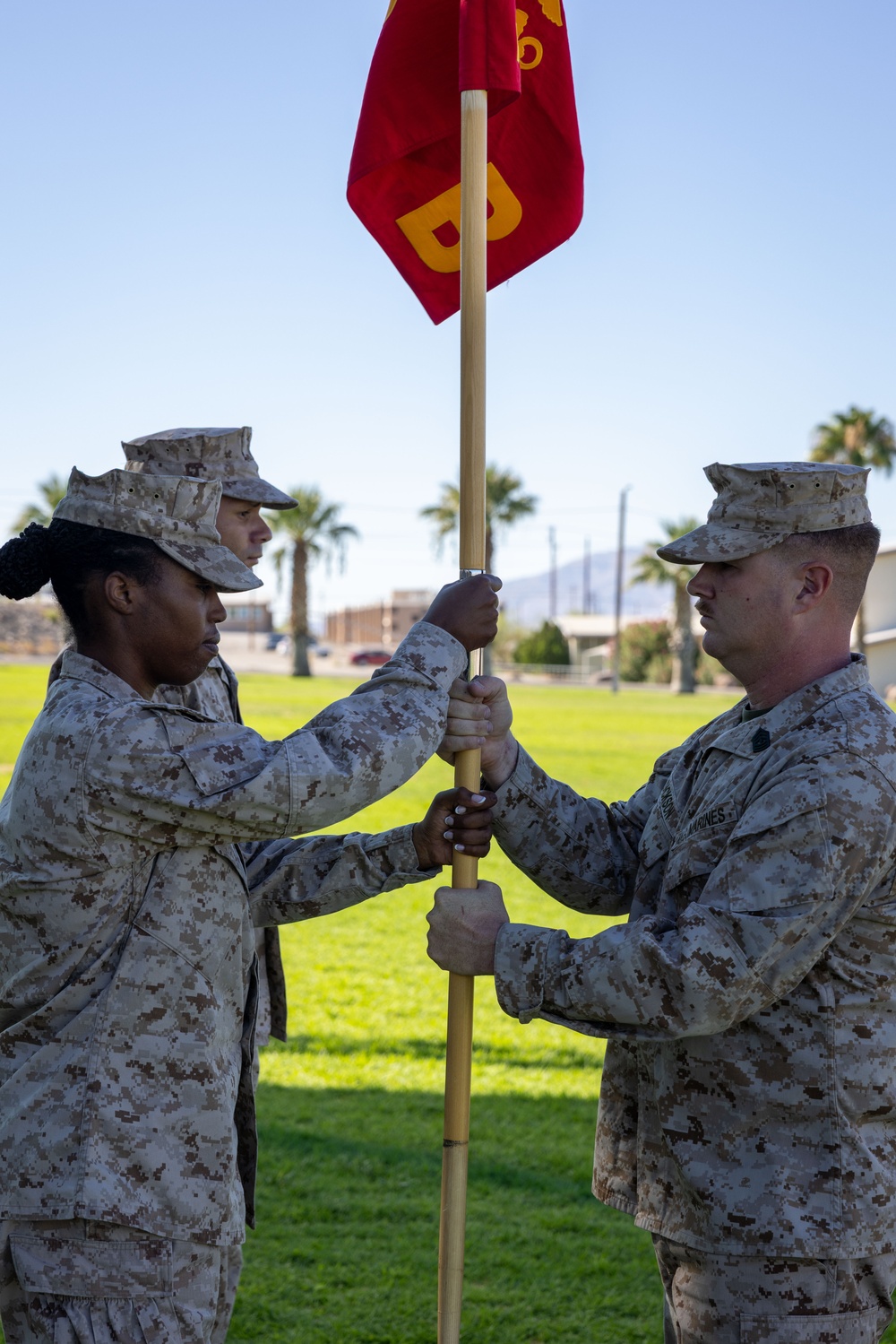 1st Lt. Kaylin Craine relinquishes command of Alpha and Bravo company
