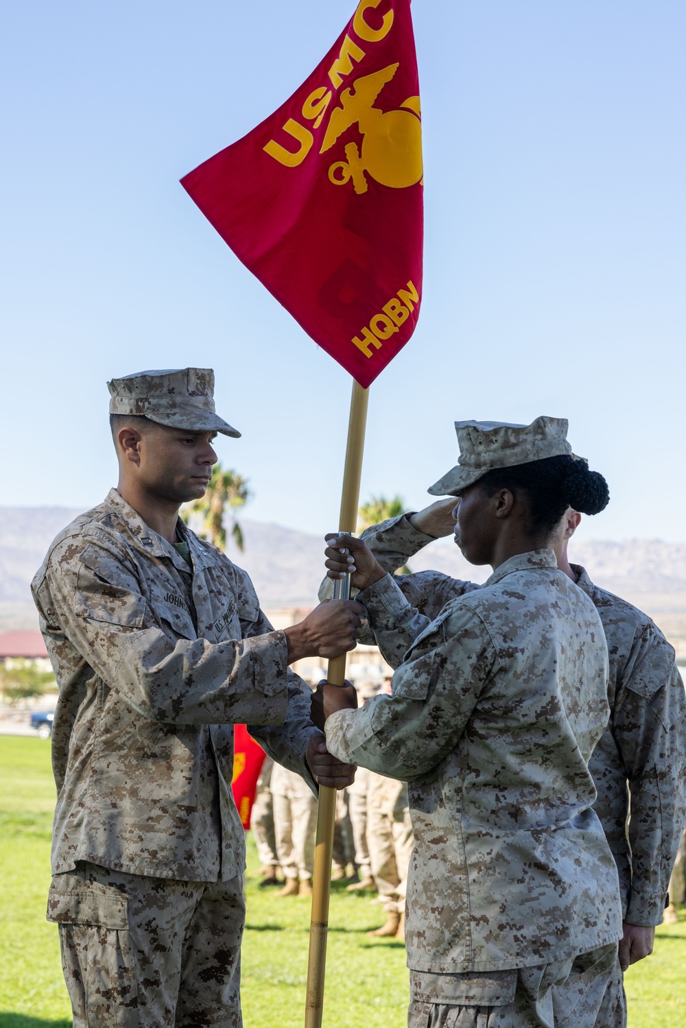 1st Lt. Kaylin Craine relinquishes command of Alpha and Bravo company