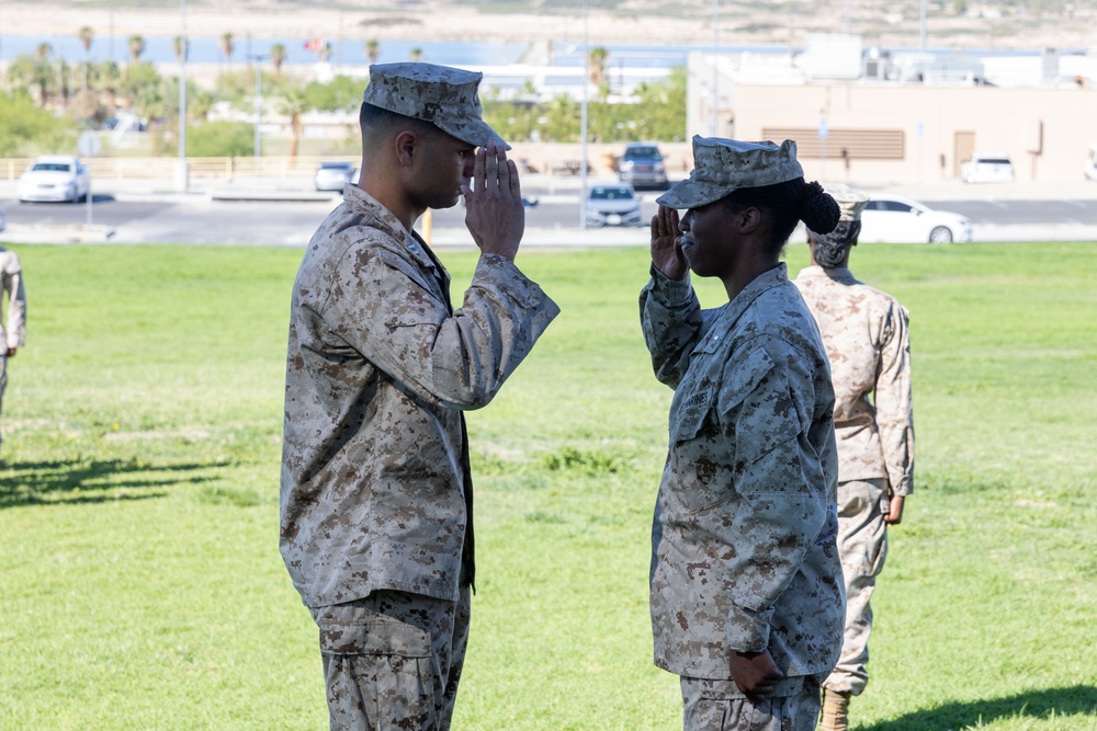1st Lt. Kaylin Craine relinquishes command of Alpha and Bravo company