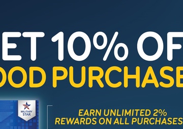 Cardmembers Save 10% on Food Purchases with MILITARY STAR