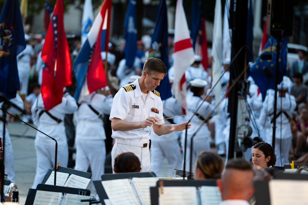 The United States Navy Band Performing Their Concert on The Avenue at the U.S. Navy Memoiral
