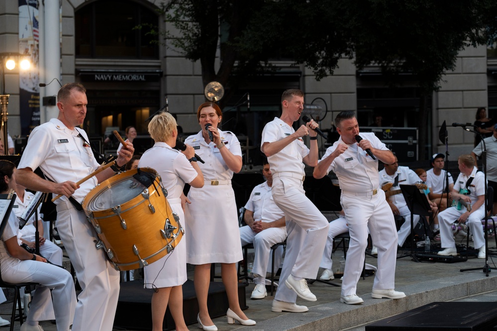 The United States Navy Band Performing Their Concert on The Avenue at the U.S. Navy Memoiral