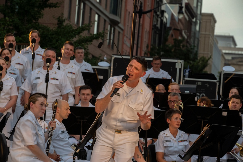 The United States Navy Band Performing Their Concert on The Avenue at the U.S. Navy Memoiral