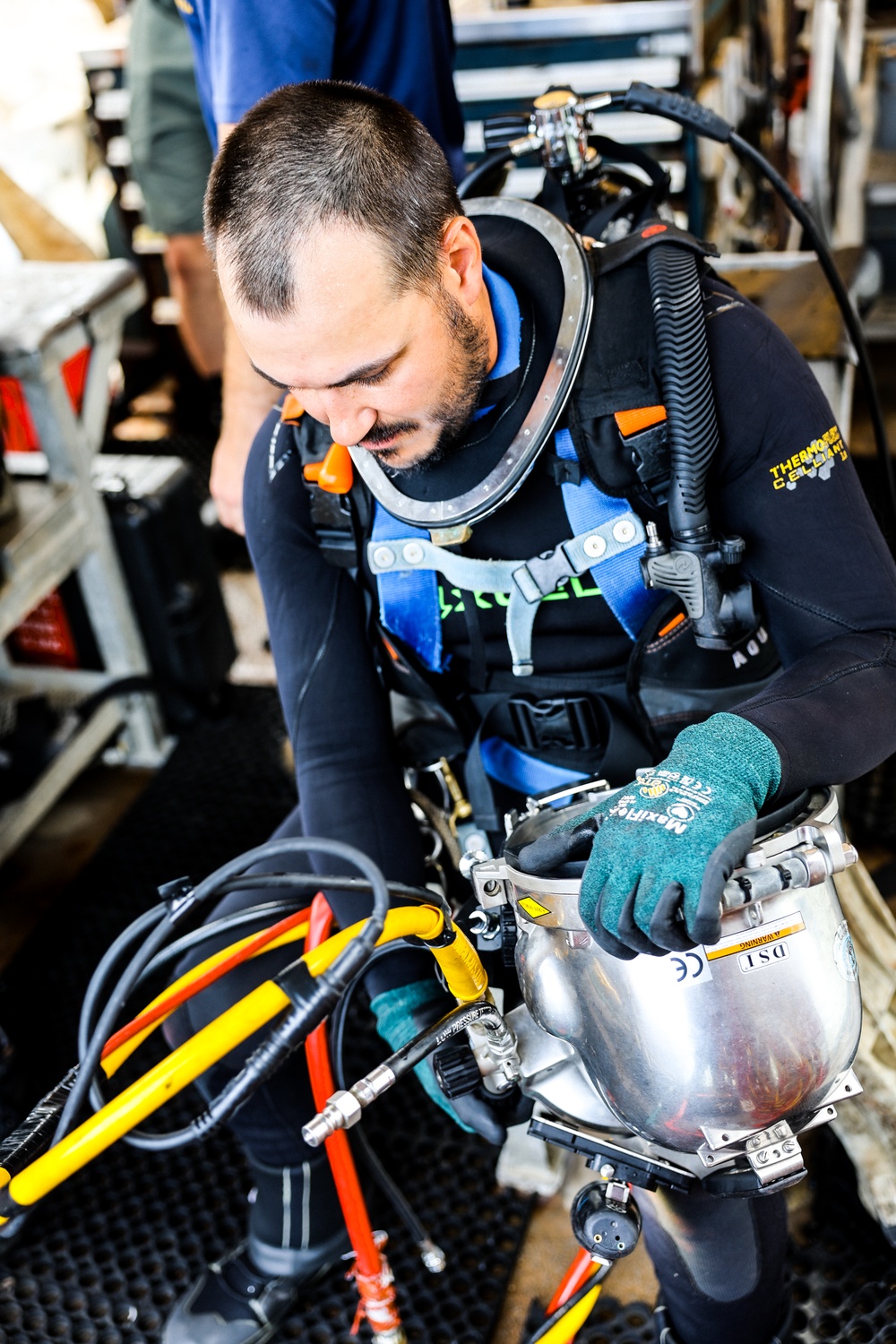 Navy Divers Repair USS Iwo Jima