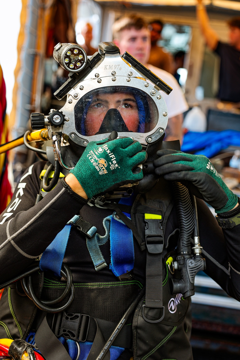 Navy Divers Repair USS Iwo Jima