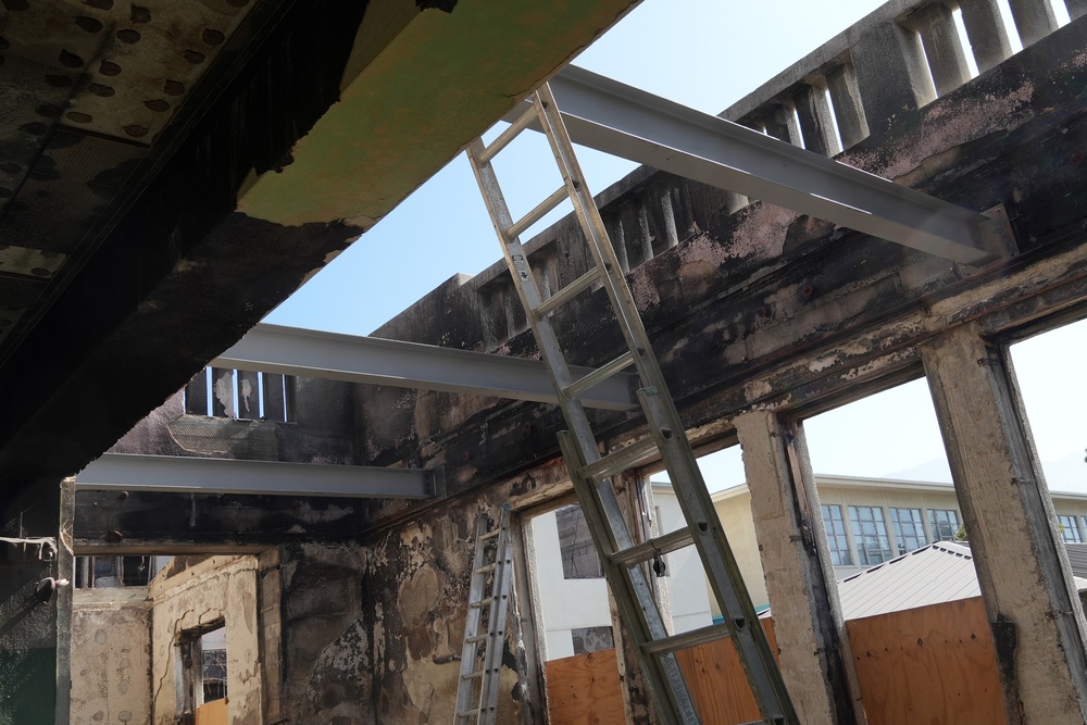Debris removal from Eliot Arts Magnet Academy in Altadena, CA