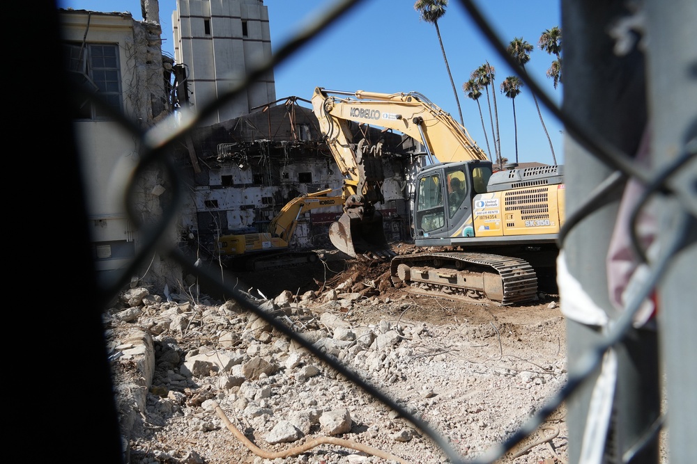 Debris removal from Eliot Arts Magnet Academy in Altadena, CA