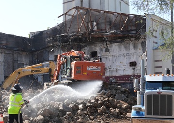 Debris removal from Eliot Arts Magnet Academy in Altadena, CA