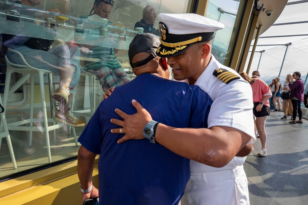 U.S. Navy Sailors tour the Seattle Space Needle