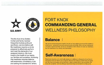 Commanding general endorses new Fort Knox wellness philosophy