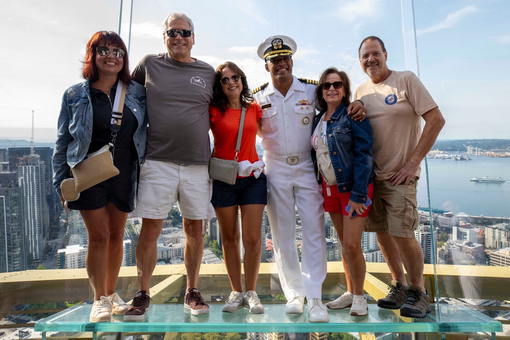 U.S. Navy Sailors tour the Seattle Space Needle