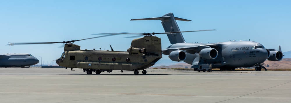 Various helicopters take part in UC25 at Travis AFB
