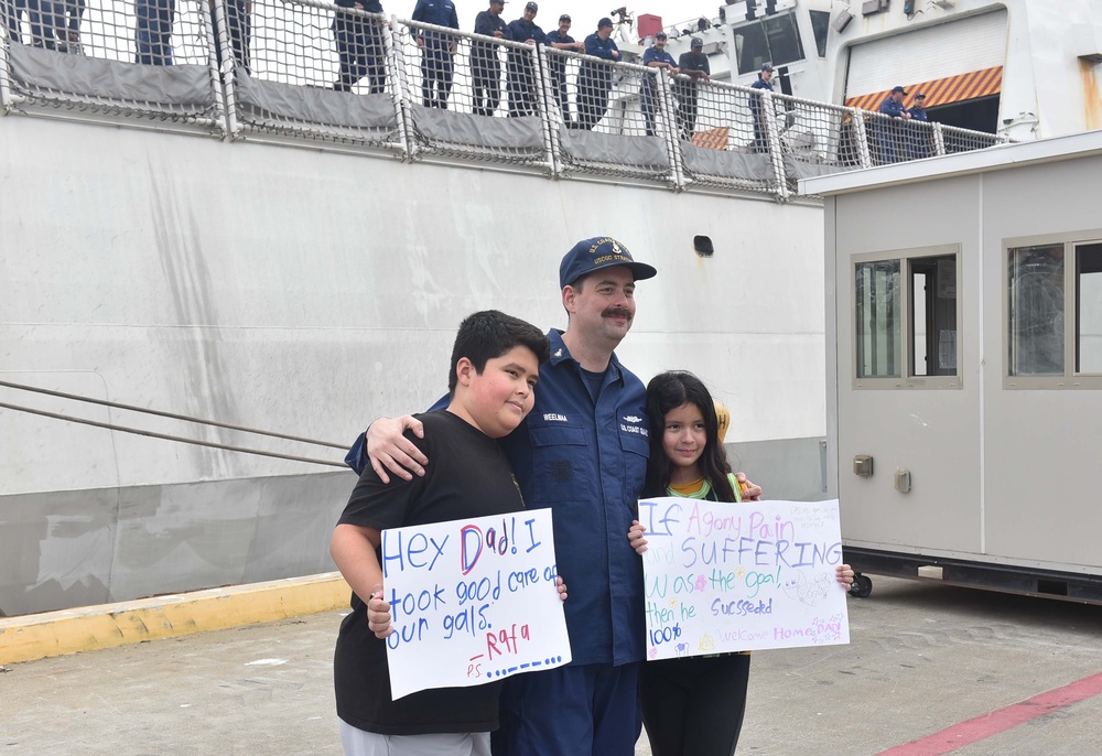 Coast Guard Cutter Stratton returns home following 134-day Western Pacific patrol