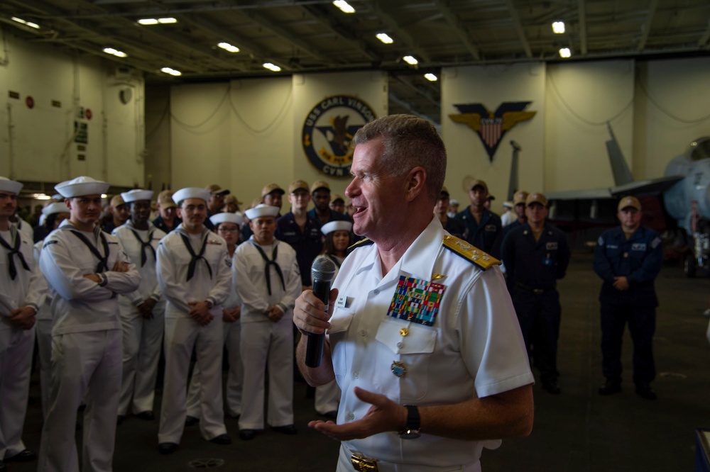 USS Carl Vinson holds change of command