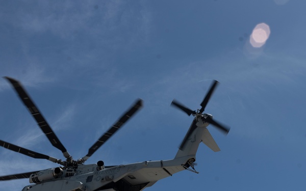 U.S. Marines with 2nd DSB execute external lifts with a JLTV