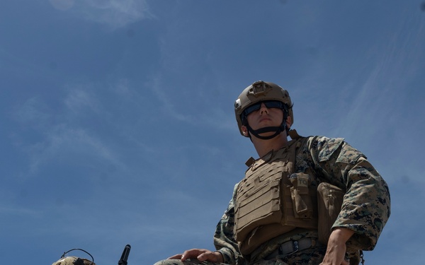 U.S. Marines with 2nd DSB execute external lifts with a JLTV