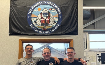 Coast Guard rescue swimmers respond to neighboring explosion