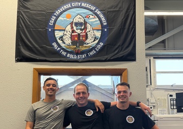 Coast Guard rescue swimmers respond to neighboring explosion