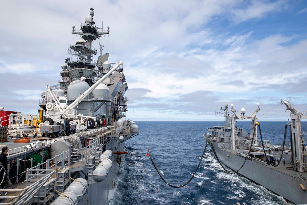 Makin Island Fueling at Sea