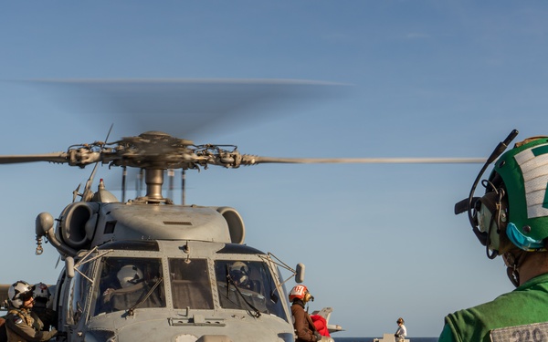 George Washington Conducts Helicopter Operations