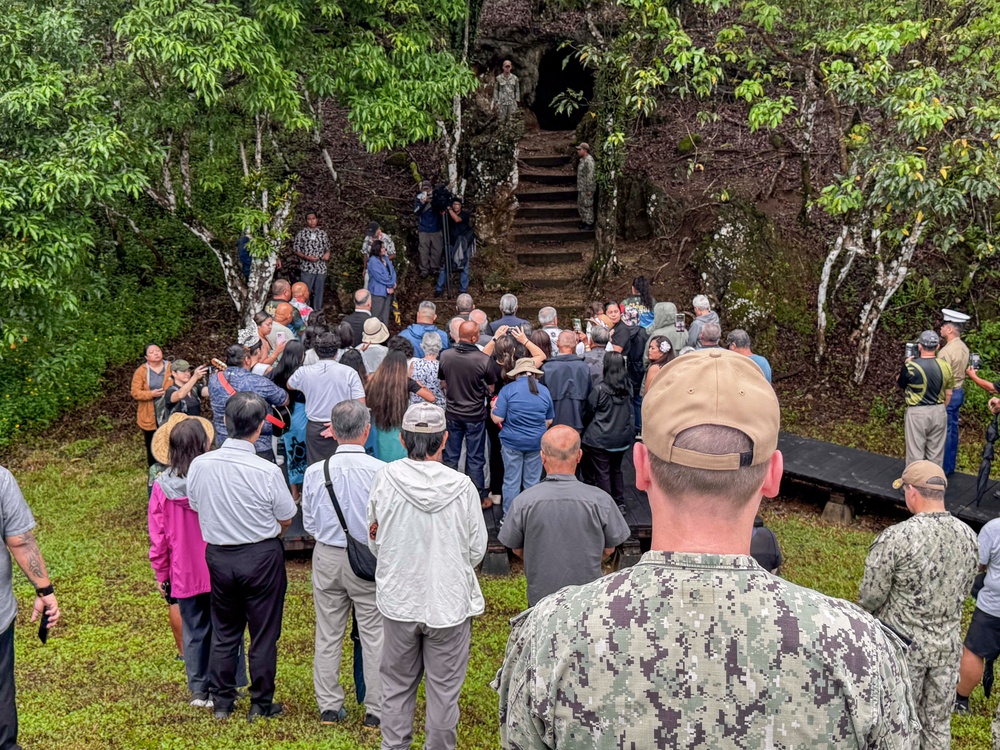 JRM commander and senior enlisted leader attends Fena Cave and Hagat memorial