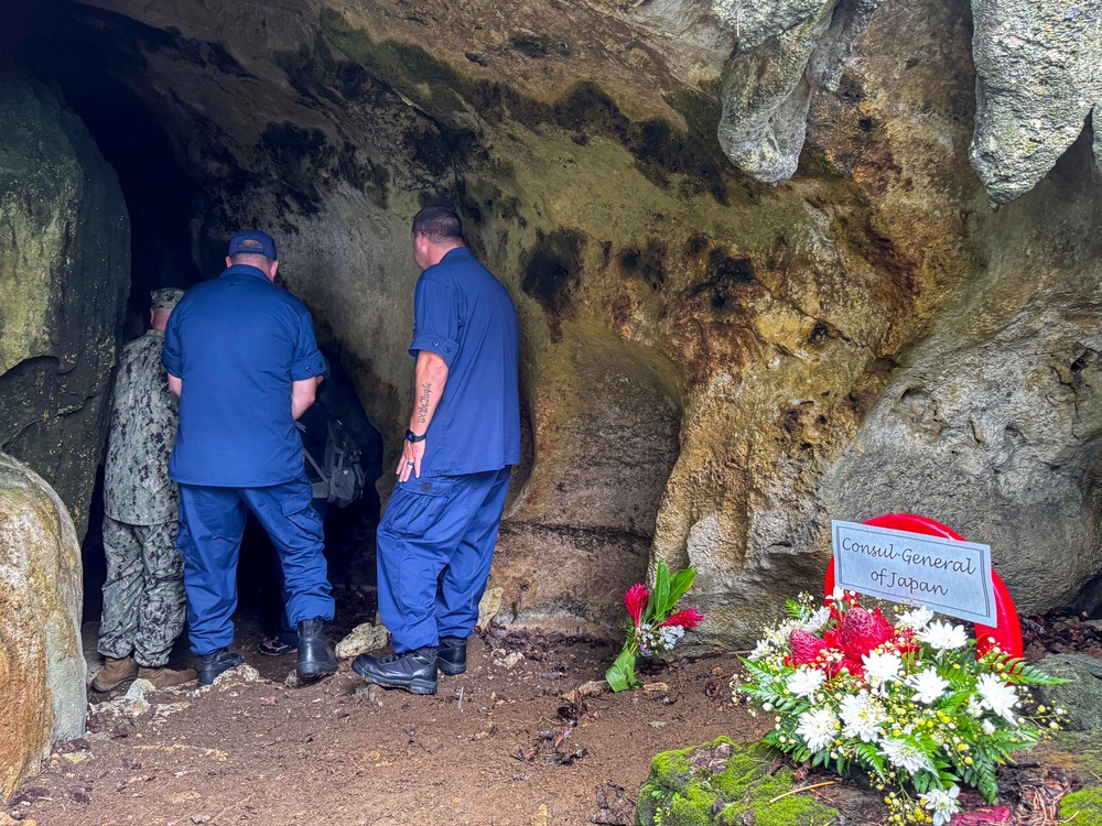 JRM commander and senior enlisted leader attends Fena Cave and Hagat memorial