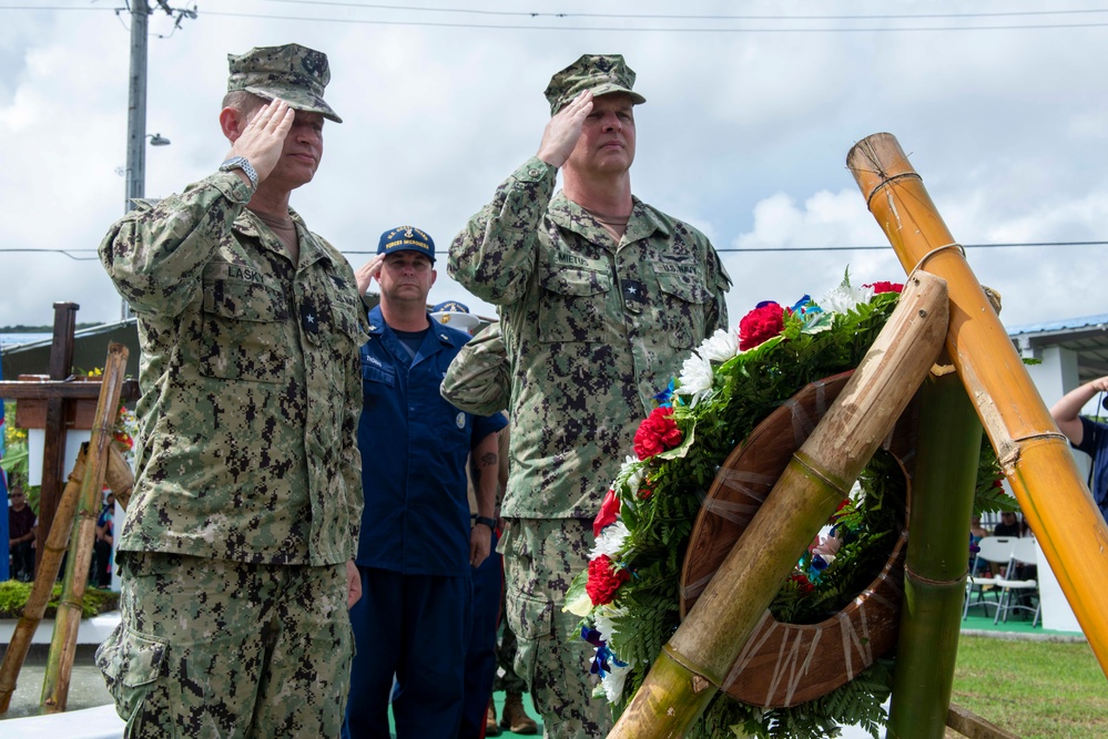 JRM commander and senior enlisted leader attends Fena Cave and Hagat memorial