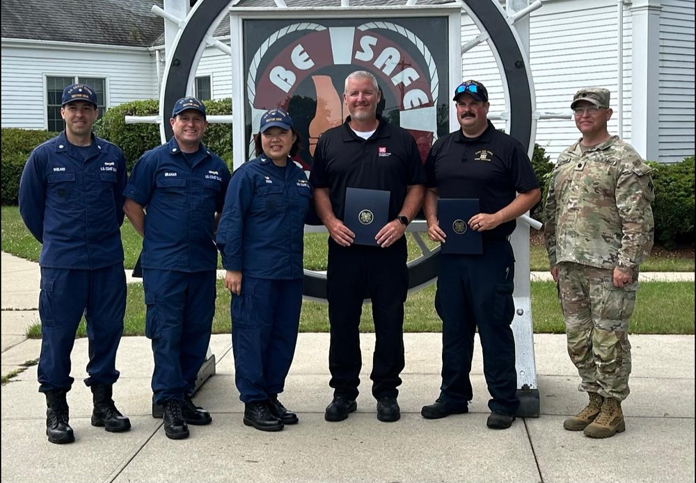 Cape Cod Canal Boat Operators get recognition from U.S. Coast Guard