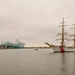 U.S. Coast Guard Cutter Eagle returns to Los Angeles Harbor, families and guests come to tour the vessel and meet the crew