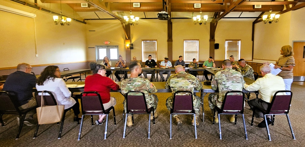 Fort McCoy Garrison, tenant organization team members share ideas in August 2025 meeting