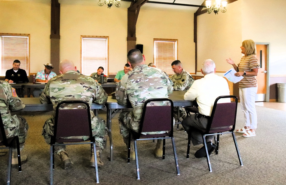Fort McCoy Garrison, tenant organization team members share ideas in August 2025 meeting