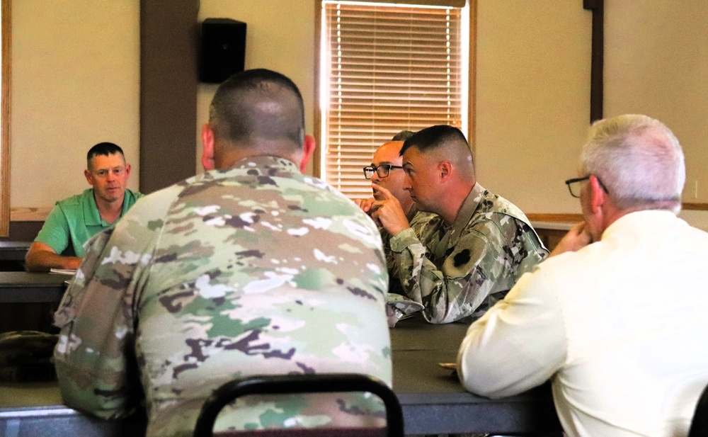 Fort McCoy Garrison, tenant organization team members share ideas in August 2025 meeting