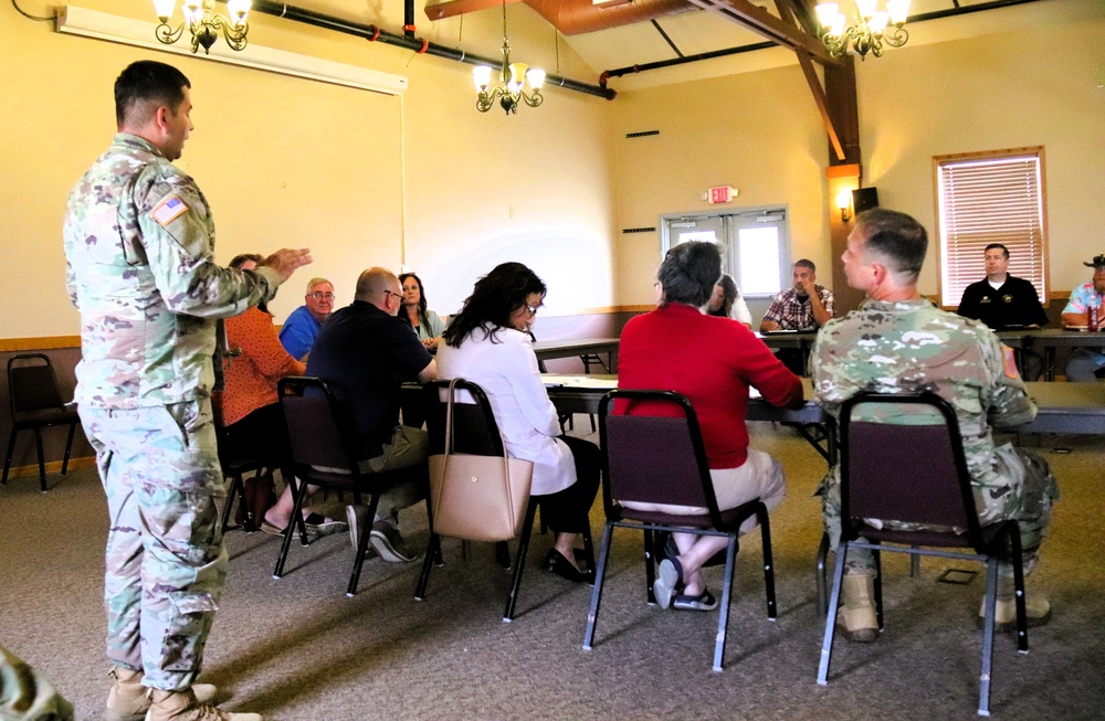 Fort McCoy Garrison, tenant organization team members share ideas in August 2025 meeting