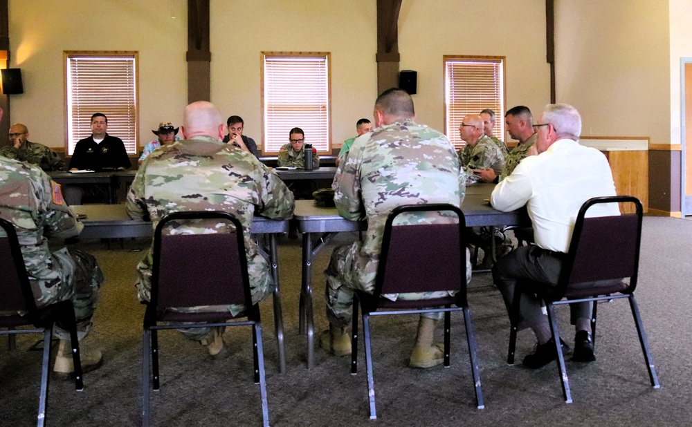 Fort McCoy Garrison, tenant organization team members share ideas in August 2025 meeting