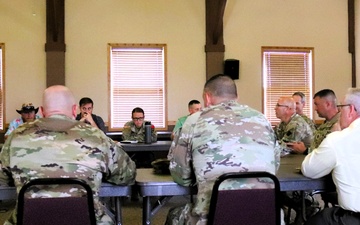 Fort McCoy Garrison, tenant organization team members share ideas in August 2025 meeting