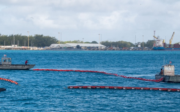 NSF Diego Garcia conducts a fuel spill drill