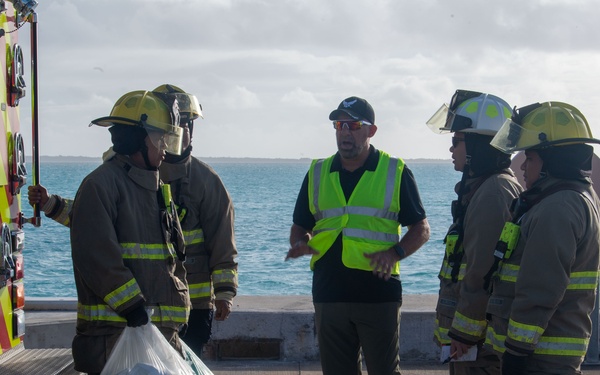 NSF Diego Garcia conducts a fuel spill drill