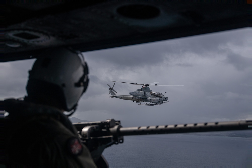 HMLA-169 Marines practice live fire maneuvering