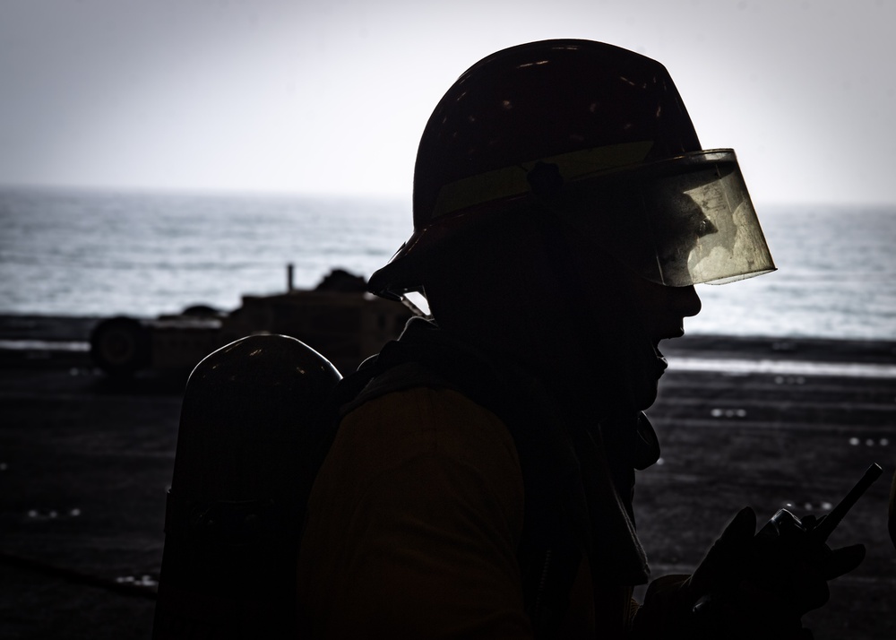 Nimitz Conducts a General Quarters Drill