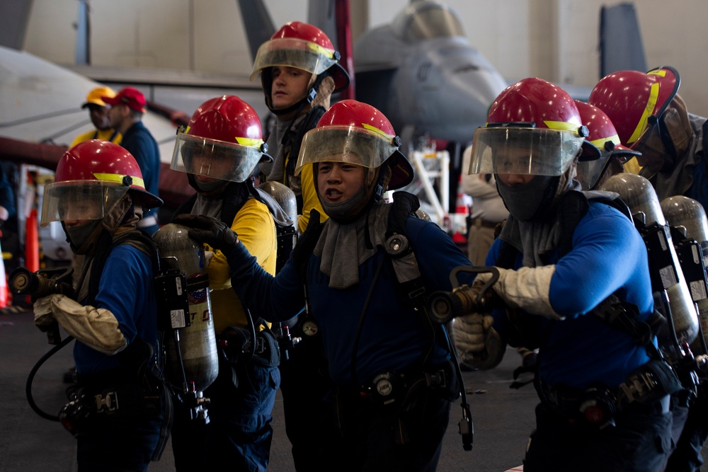 Nimitz Conducts a General Quarters Drill