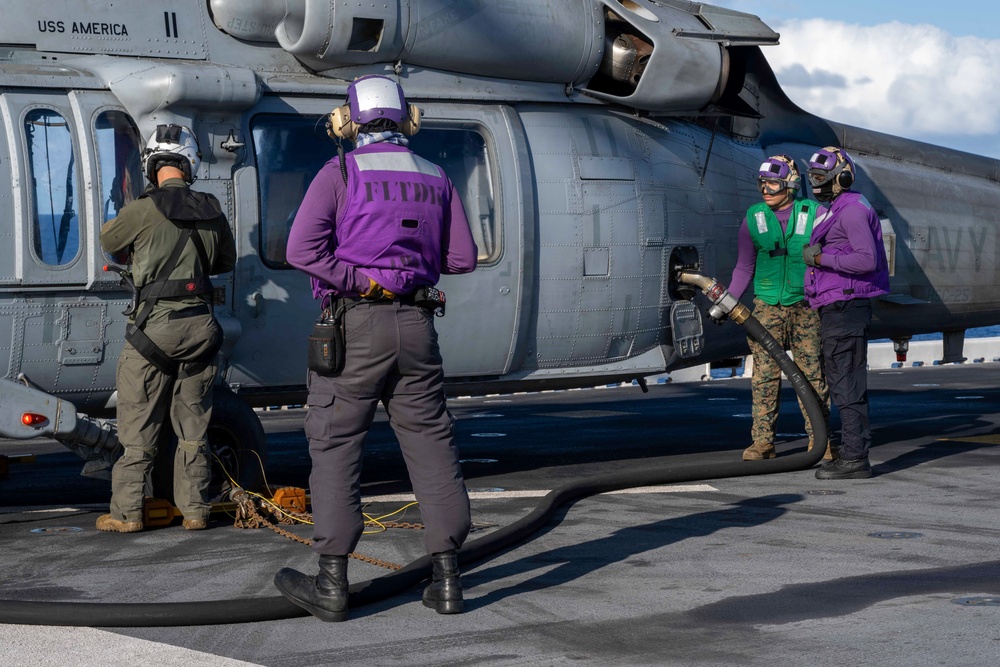 USS America (LHA 6) Conducts Flight Operations