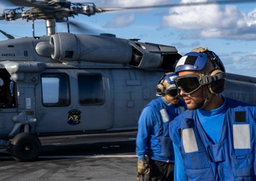 USS America (LHA 6) Conducts Flight Operations