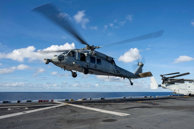 USS America (LHA 6) Conducts Flight Operations