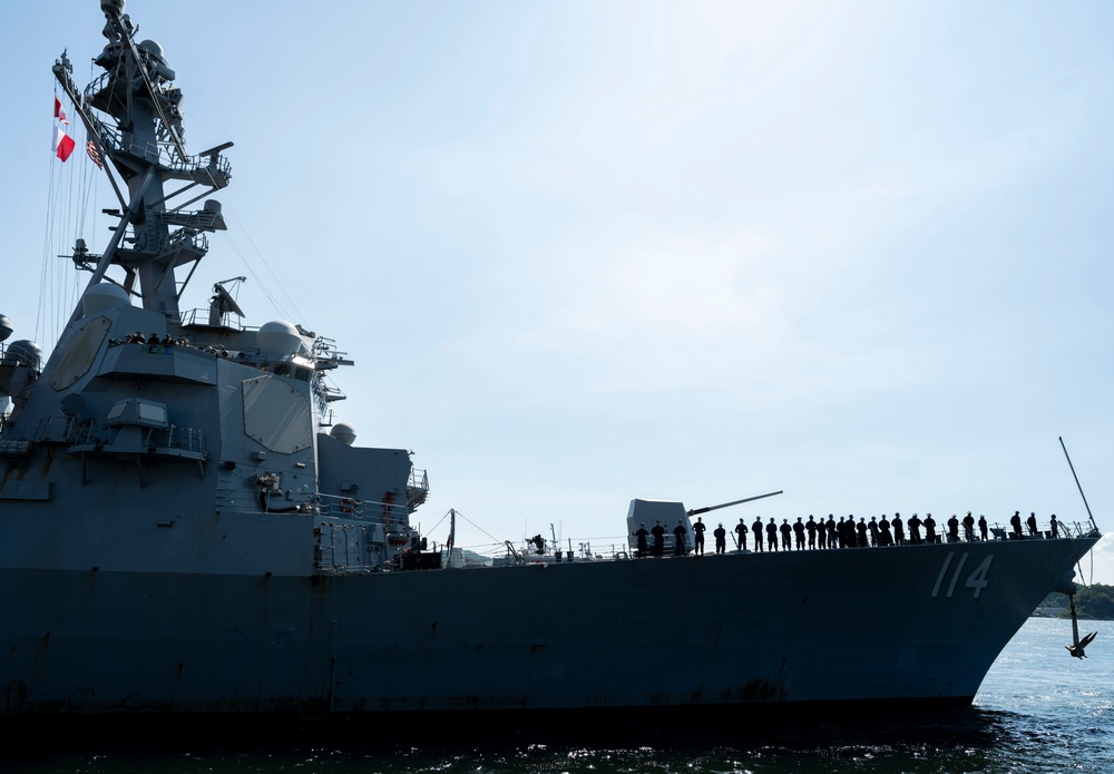 USS Ralph Johnson (DDG 114) returns to CFAY after 7-month underway