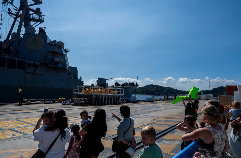 USS Ralph Johnson (DDG 114) returns to CFAY after 7-month underway