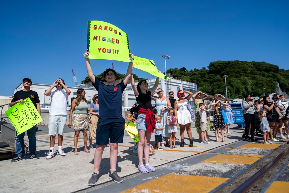 USS Ralph Johnson (DDG 114) returns to CFAY after 7-month underway
