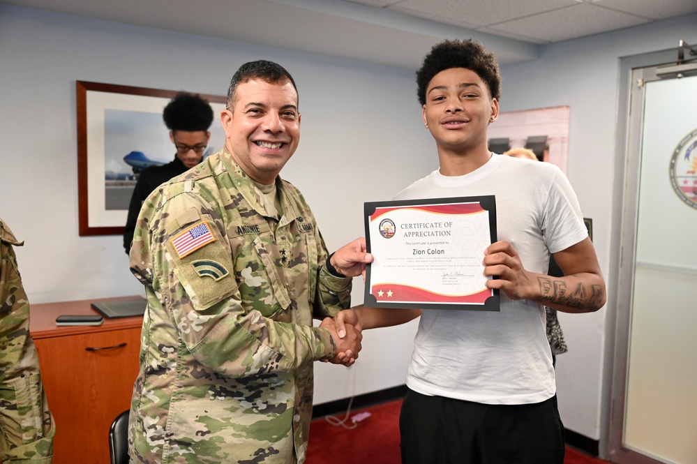 Certificates of Appreciation Presented to 2025 Mayor Marion S. Barry Summer Youth Employment Program (MBSYEP) Interns