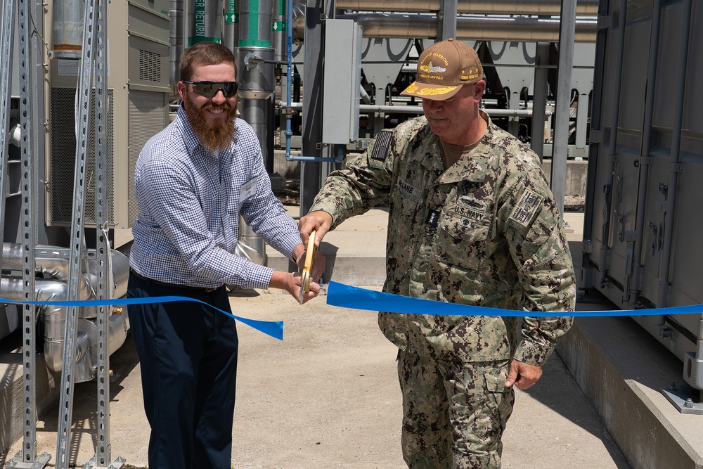 CRANE, Ind. — Vice Admiral Brendan McLane, Commander, Naval Surface Forces and Commander, Naval Surface Force, Pacific Fleet and Ethan Jones