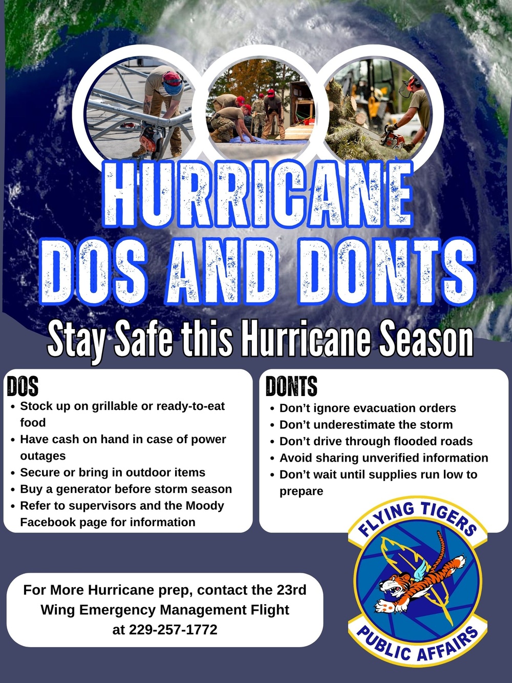 Moody AFB shares hurricane preparedness tips ahead of peak season