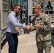 CRANE, Ind. — Vice Admiral Brendan McLane, Commander, Naval Surface Forces and Commander, Naval Surface Force, Pacific Fleet and Ethan Jones